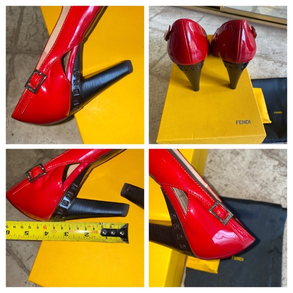 FENDI PATENT LEATHER PUMP WITH HEELS - Picture 8 of 13
